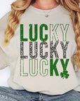 Lucky St. Patrick's Clover Oversized Sweatshirt
