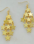 Nine Stars Lined Chandelier Earring