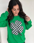 Checkered Clover Sweatshirt