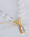 Clear Crystal Ball Chain Necklace