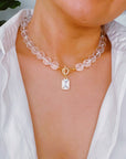 Clear Crystal Ball Chain Necklace