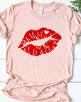 Red Lips Valentines Graphic Tee PLUS