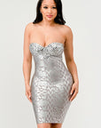 Athina Gilded Glamour Strapless Dress