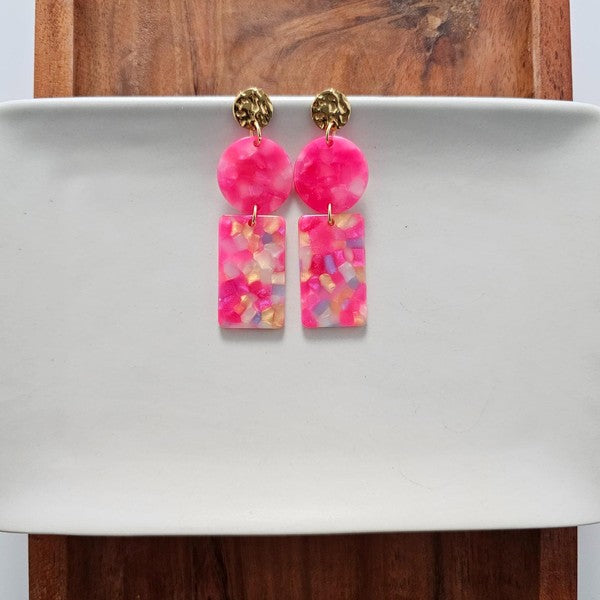 Nora Earrings - Tropical Pink