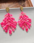 Palm Earrings - Hot Pink