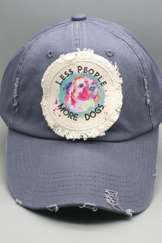 Dog Gifts More Dogs Less People Patch Hat