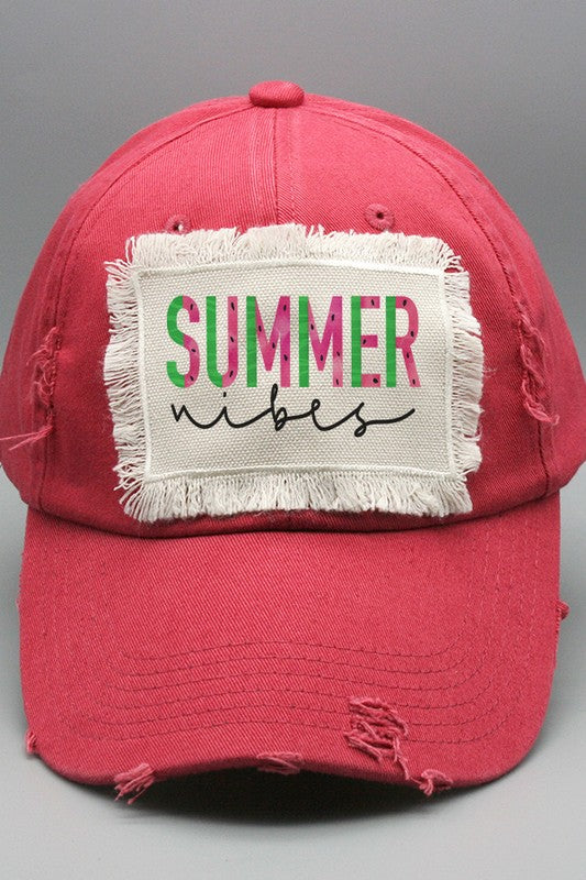 Summer Apparel Summer Vibes Patch Hat