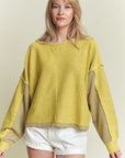 Jade By Jane PLUS Long Dolman Sleeve Round Neck Casual Knit Sweater