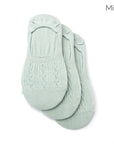 No Slip Cable Knit Sneaker Socks - 3 Pack