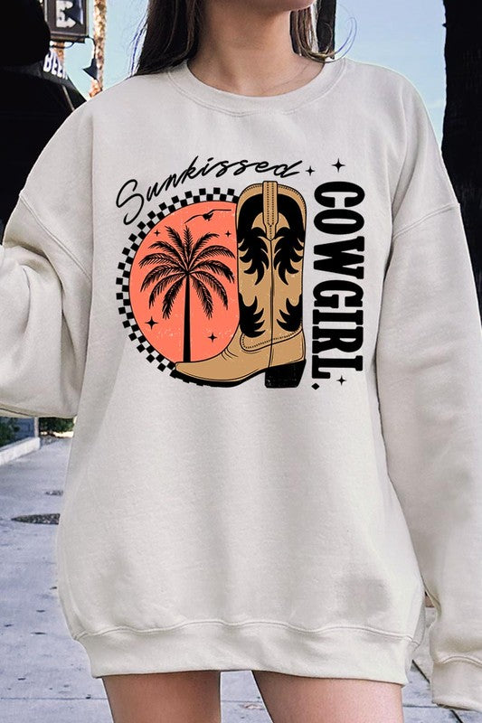Sunkissed Cowgirl Graphic Fleece Sweatshirts