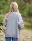 Floral Embroidered Cottagecore Cardigan — Open Front