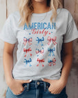 Patriotic Coquette Bow 4th of July Graphic Tee
