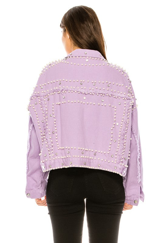 Jade By Jane Denim Jackets with Pearls and Jewels