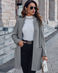 Miss Sparkling |Long Open Front Blazer