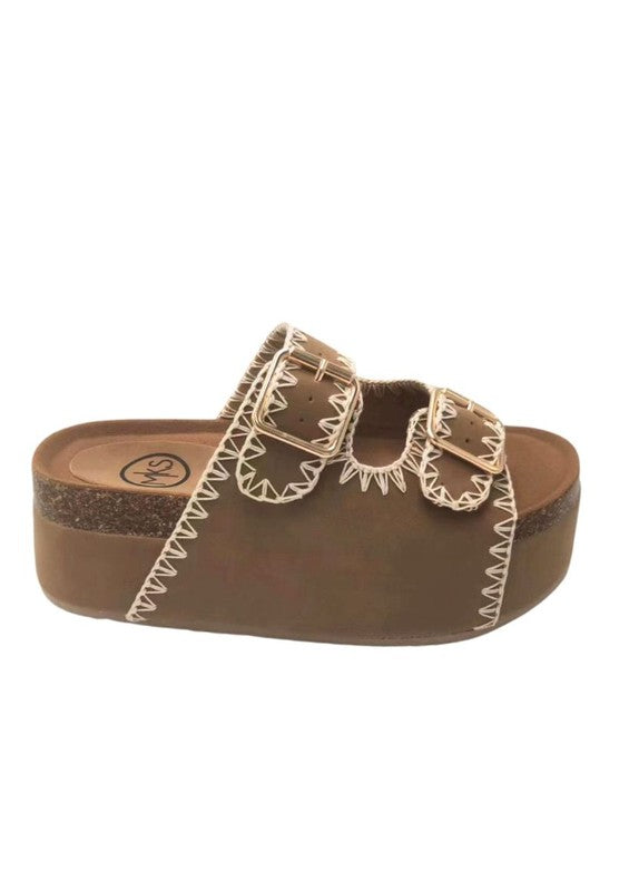 Nina Double Buckle Comfortable Flats