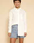 Miss Sparkling | Bow Sleeve Button Down Shirt