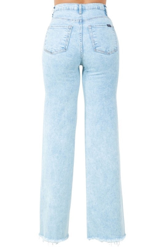 GJG Denim Brooklyn Wide Leg Jean with heart