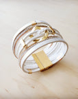 **White & Gold Magnetic Cuff 811L