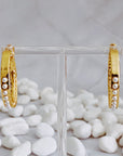 Classy Lady Pearl Hoop Earrings