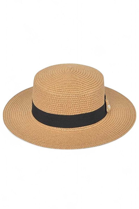 Iconic Bee Accent Straw Fedora Hat