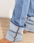 Artemis Vintage |ECO Friendly Seraphina Cuff Detailing Straight Leg Jeans - My Pampered Life Seattle