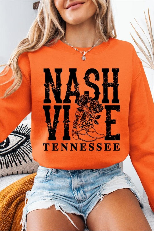 Nashville Cowgirl Boots Graphic Sweatshirt
