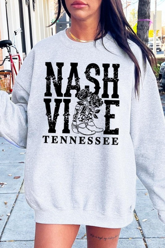 Nashville Cowgirl Boots Graphic Sweatshirt