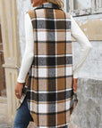 Miss Sparkling | Plaid Longline Lapel Vest