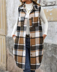 Miss Sparkling | Plaid Longline Lapel Vest