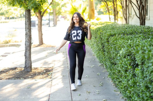 Julia Rose |The Presley Purple Panel Leggings