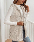Hooded Sherpa Fleece Cottagecore Vest — Cozy Layer