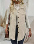Miss Sparkling |Corduroy Buttoned Vest