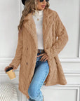 Miss Sparkling |Houndstooth Pattern Fleece Coat