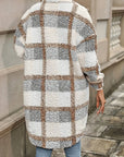 Miss Sparkling |Plaid Faux Fur Coat