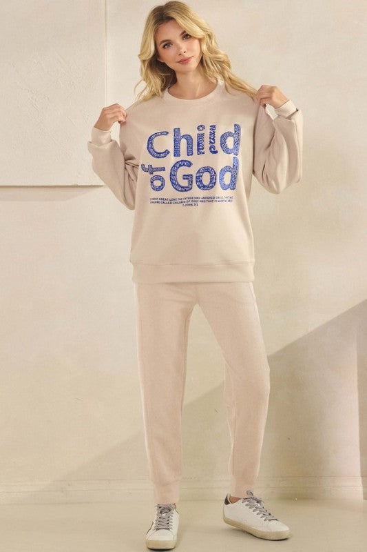 PLUS Child Of God Ultra Comfy Pullover Sweatshirt