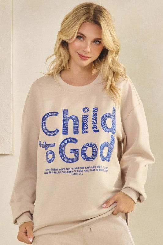 PLUS Child Of God Ultra Comfy Pullover Sweatshirt