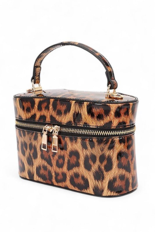 Top Handle Patent Finish Convertible Crossbody Bag