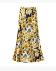 Miss Sparkling | Satin Floral Print Skirt