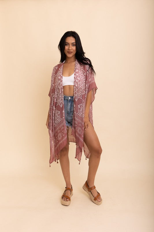 Leto Collection - Rose Kimono Blazer Navy