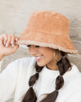 Reversible Sherpa Boucle Bucket Hat