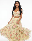 Floral Bustier & Maxi Skirt Set | Romantic Two-Piece