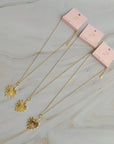 Clip Hanging Initial Heart Necklace