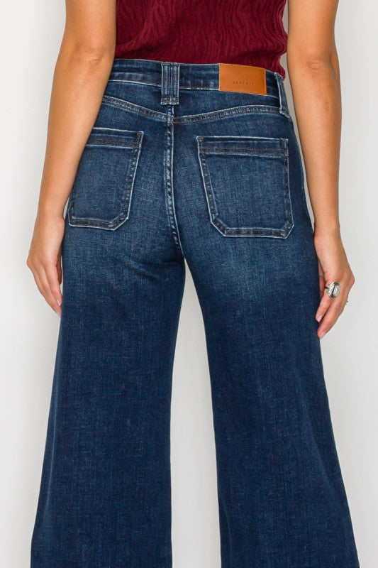 Artemis Vintage Tummy Control High Rise A-Wide Leg Fit Jeans