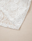 Floral Lace Tie Spaghetti Straps Maxi Dress