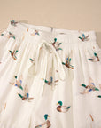 Mallard Ruffle Buttoned Shirt & Shorts Pajama Set