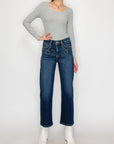 Artemis Vintage Plus-Size Tummy-Control High-Rise Straight-Leg Jeans – Dark Wash