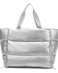 Metallic Puffer Tote