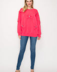 Fiora French Scuba Ribbon-Bow Top - My Pampered Life Seattle
