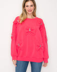 Fiora French Scuba Ribbon-Bow Top - My Pampered Life Seattle