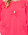 Fiora French Scuba Ribbon-Bow Top - My Pampered Life Seattle